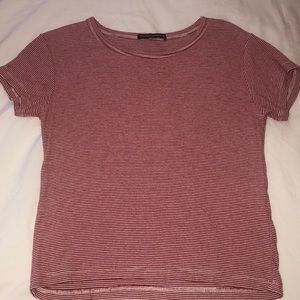 Red and white striped brandy Melville T-shirt